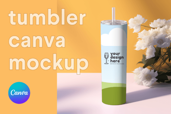 Download 20oz Skinny Tumbler Canva Mockup PNG JPG - Premium Resources