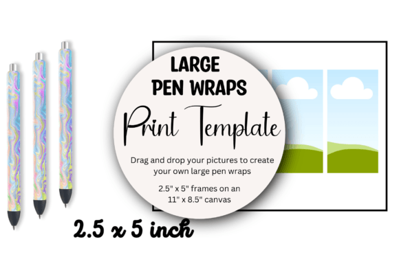 Download Large Pen Wrap Template for Canva - Premium Resources
