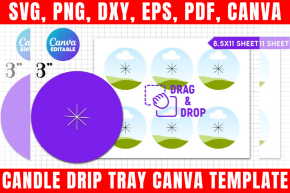 Download Candle Drip Tray Canva Template - Premium Bundle