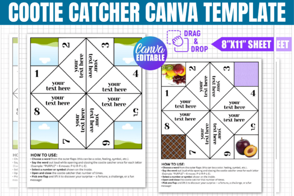 Download Cootie Catcher Frame Template - Premium Resources