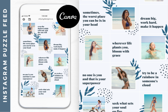 Download Instagram Puzzle Feed Templates Canva - Premium Resources
