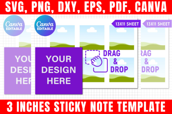 Download Sticky Note Canva Template - Premium Bundle