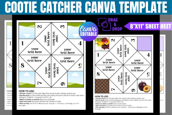 Download Blank Cootie Catcher Canva Template - Premium Resources